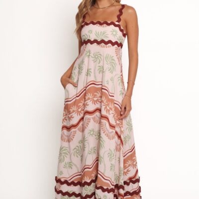 Briella Maxi Dress - Palm Tree Print