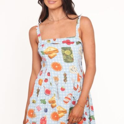 Caitlin Mini Dress - Blue Picnic
