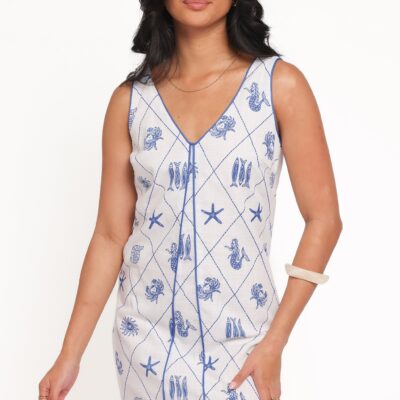 Elsie Mini Dress - Seashell Print