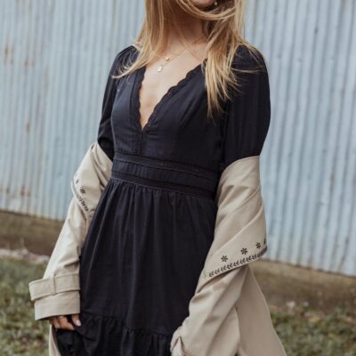 Estella Mini Dress - Black