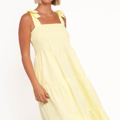 Giorgi Midi Dress - Butter Yellow
