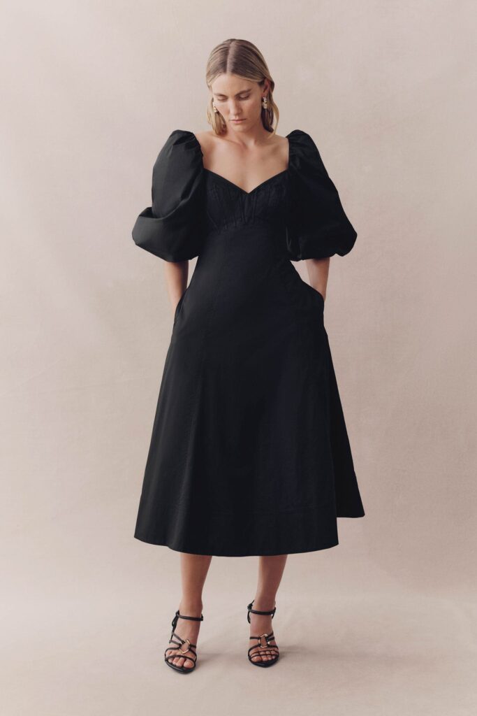 Aje Hester Corsetted Midi Dress