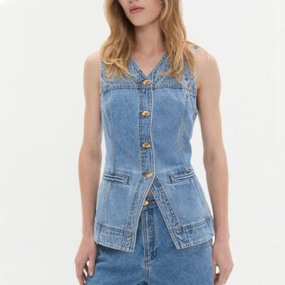 Holland Denim Vest-COASTAL WASH / 4