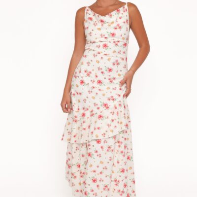 Jessamine Maxi Dress - Ivory Floral
