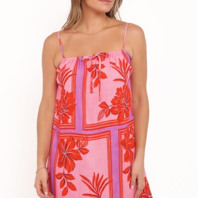 Lilith Mini Dress - Pink Tile