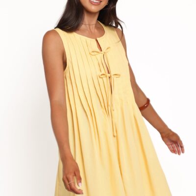 Madeline Mini Dress - Butter Yellow