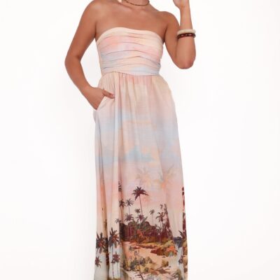 Marcia Midi Dress - Sunset Print