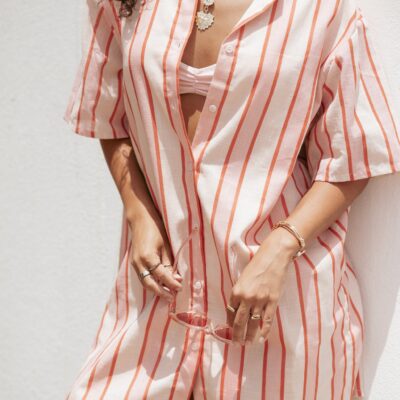 Norah Mini Dress - Pink Stripe