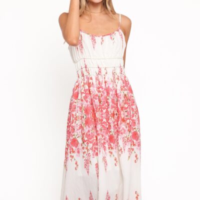 Paulina Midi Dress - Red Floral