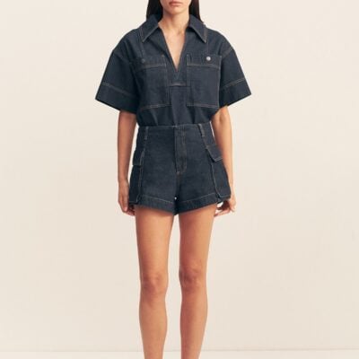 Rita Patch Pocket Short | Deep Indigo | Shorts | Shona Joy