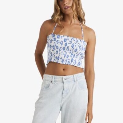 Roxy Warm Waters Printed Strappy Bandeau Top