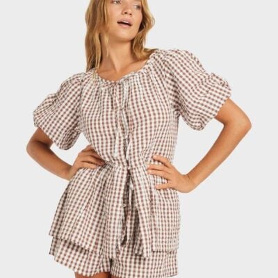 Roxy Delilah Check Blouse