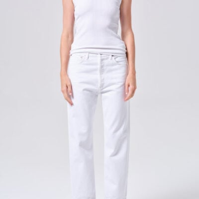 90's Crop Mid Rise Straight in Marshmallow
