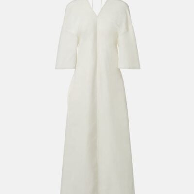 The Row Mia Open-Back Silk Maxi Dress