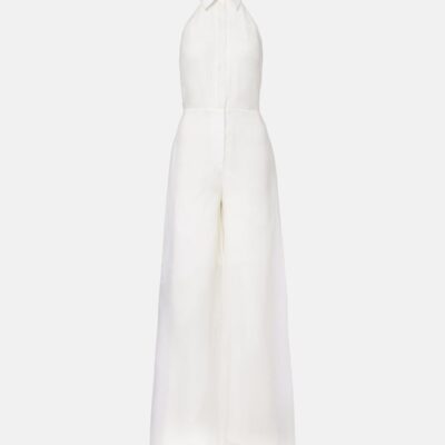 Max Mara Bridal Tunca Semi-Sheer Silk Jumpsuit