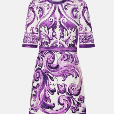 Dolce&Gabbana Majolica Cotton-Blend Minidress