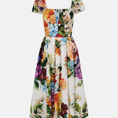 Dolce&Gabbana Floral Cotton Midi Dress