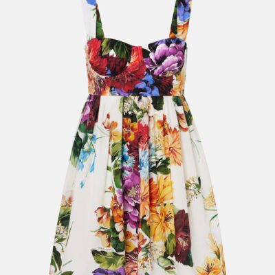 Dolce&Gabbana Floral Cotton Minidress