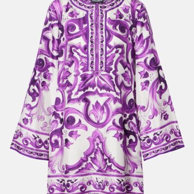Dolce&Gabbana Majolica Silk Twill Minidress
