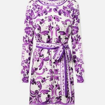 Dolce&Gabbana Majolica Silk-Blend Minidress