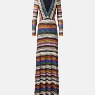 Missoni Striped Lamé Maxi Dress