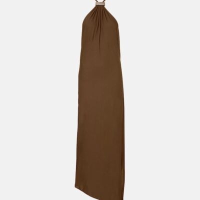 The Attico Halterneck Open-Back Midi Dress