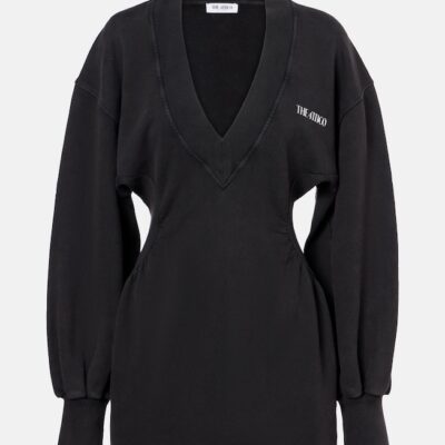 The Attico Cotton Fleece Sweatshirt Dress