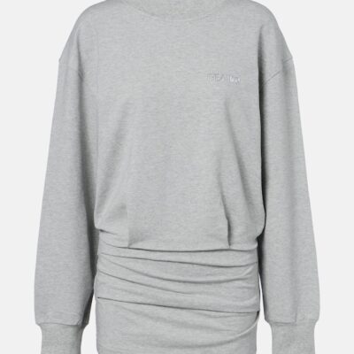 The Attico Cotton-Blend Jersey Sweatshirt Dress