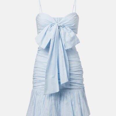 Zimmermann Rhiannon Bow-Detail Cotton Minidress