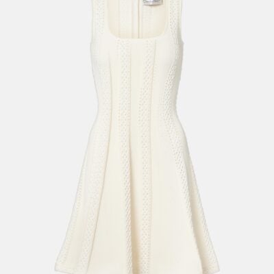Oscar De La Renta Open-Knit Minidress