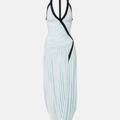 Christopher Esber Suspended Ruched Jersey Maxi Dress