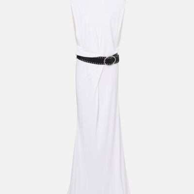 Christopher Esber Belted Draped Jersey Maxi Dress