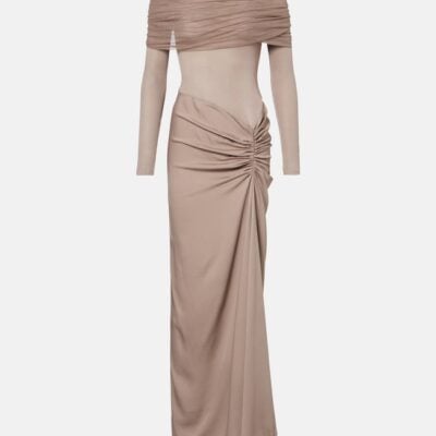 Christopher Esber Sonora Off-Shoulder Jersey Gown