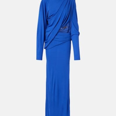 Christopher Esber Encased Nature Draped Jersey Gown