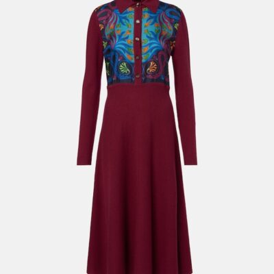 Etro Silk, Wool, And Cashmere Shirt Dress
