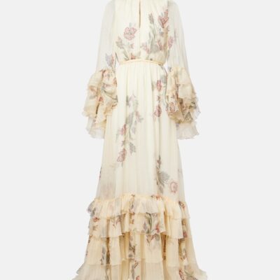 Etro Floral Silk Crepon Gown