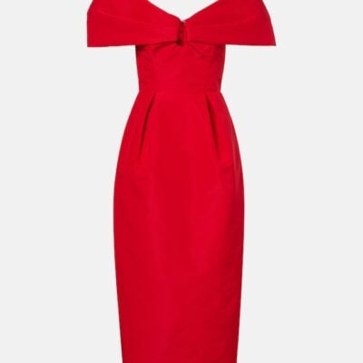 Carolina Herrera Off-Shoulder Silk Maxi Dress