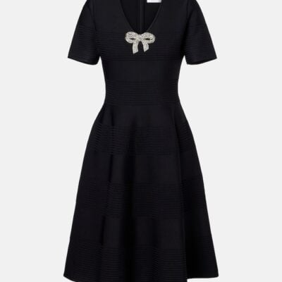 Carolina Herrera Bow-Detail Embellished Minidress