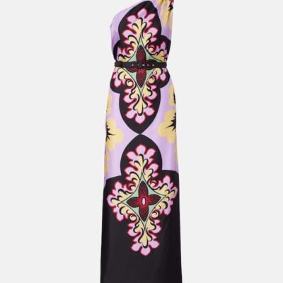 La Doublej Roy Printed Silk Twill Maxi Dress