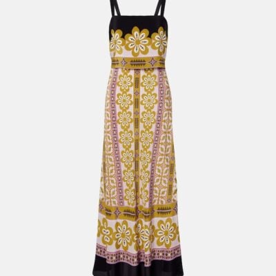 La Doublej Printed Silk Crêpe De Chine Maxi Dress