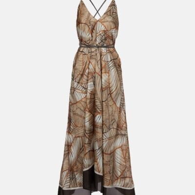 Brunello Cucinelli Printed Silk Maxi Dress