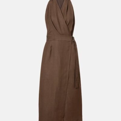 Brunello Cucinelli Twill Wrap Dress
