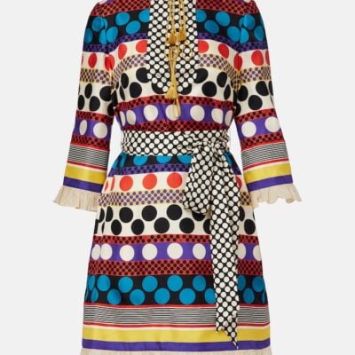 Valentino Escape Polka-Dot Silk Minidress