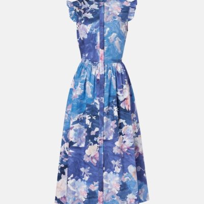 Erdem Flared Floral Midi Dress