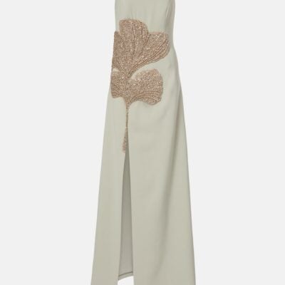 Costarellos Faranna Embellished Crêpe Gown