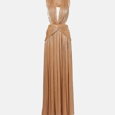 Costarellos Silla Cutout Gathered Gown