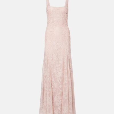 Costarellos Elysia Embellished Lace Gown