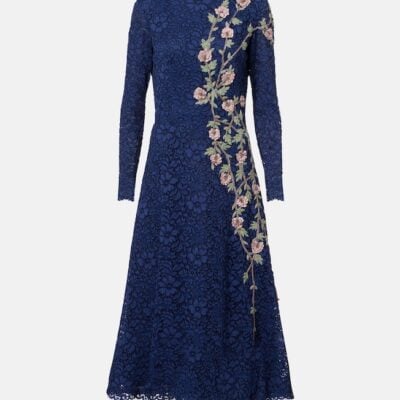 Costarellos Marlena Embellished Lace Cocktail Dress