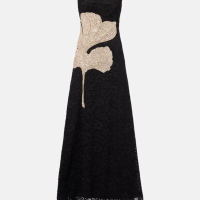 Costarellos Hallis Embellished Lace Gown