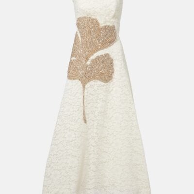 Costarellos Hallis Embellished Lace Cocktail Dress